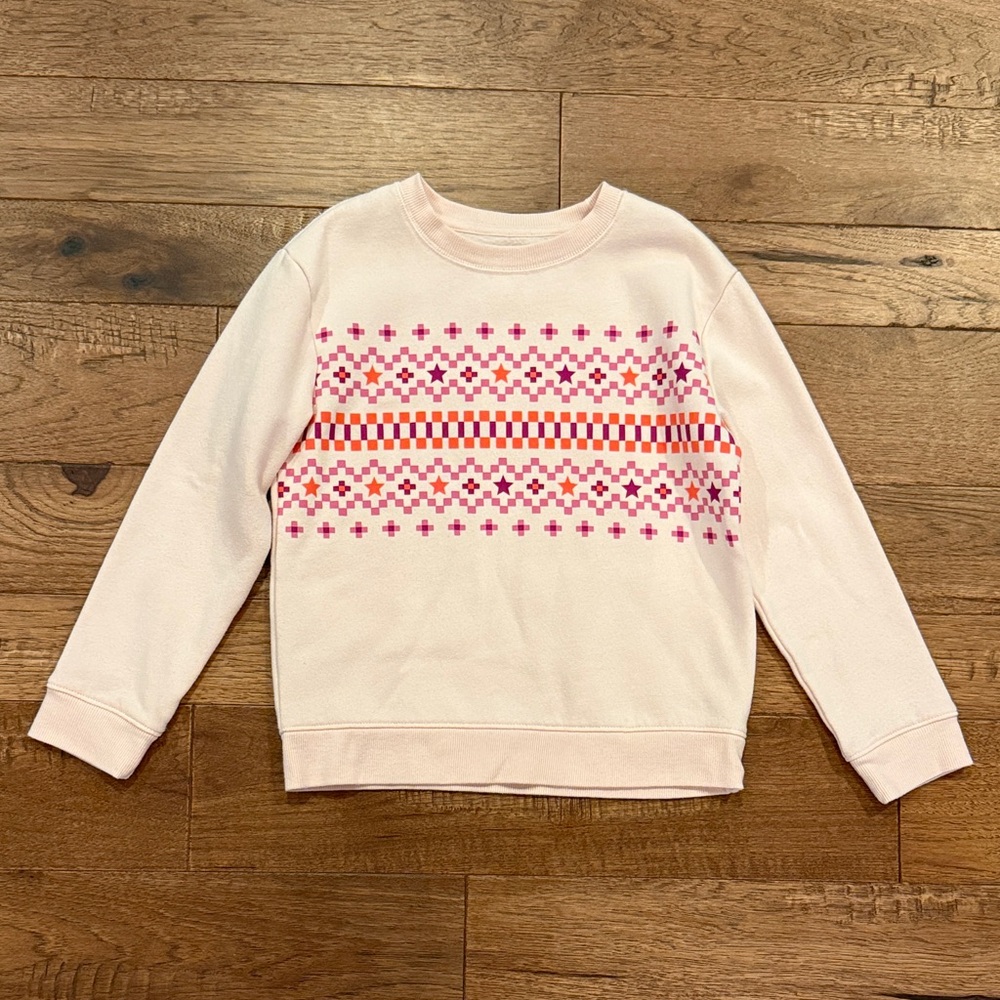 Cat & Jack Girls Pink Graphic Sweatshirt - Size S (6/7)